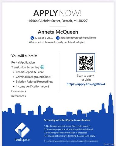 15464 Gilchrist St Street, Detroit, MI 48227