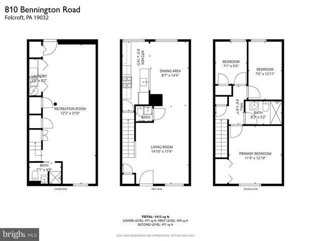 810 BENNINGTON RD, Folcroft, PA 19032