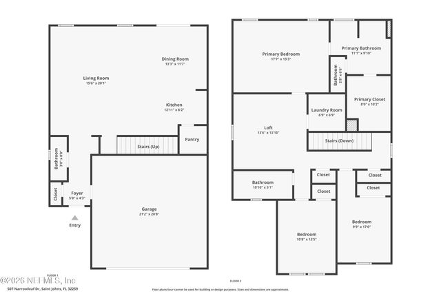507 NARROWLEAF Drive, St. Johns, FL 32259