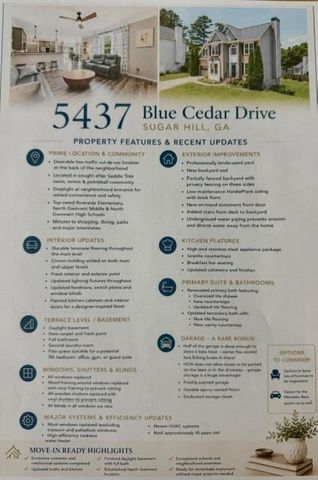 5437 Blue Cedar Drive, Sugar Hill, GA 30518