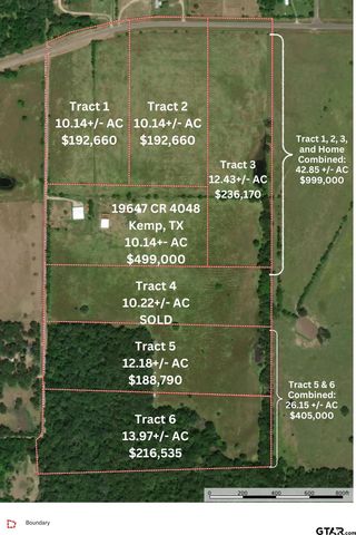 Tract 6 CR 4048, Kemp, TX 75143