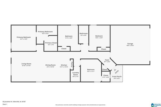 65 JONATHAN DRIVE, Odenville, AL 35120