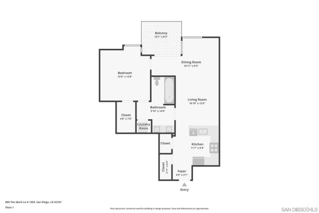 800 The Mark Ln 1203, San Diego, CA 92101