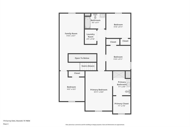 172 Surrey Oaks, Maxwell, TX 78656