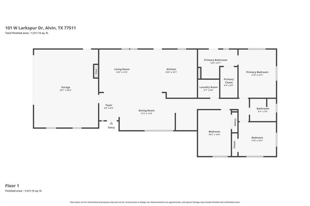 101 W Larkspur Drive, Alvin, TX 77511