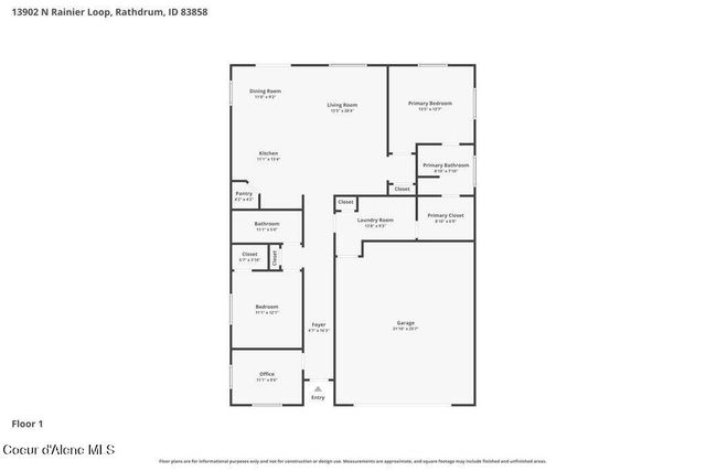 13928 N Rainier LOOP, Rathdrum, ID 83858