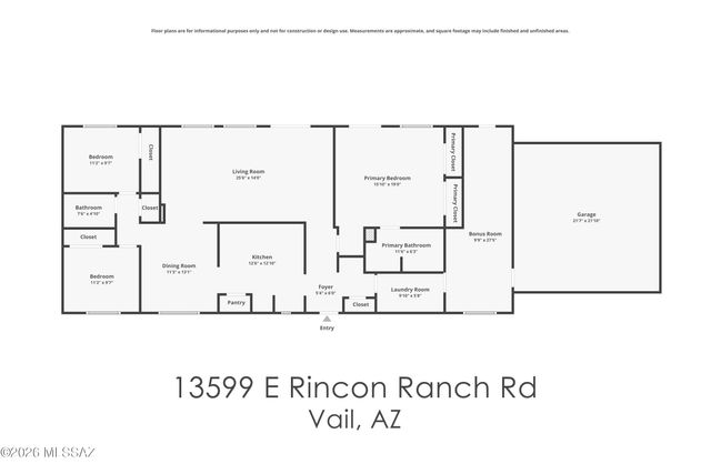 13599 E Rincon Ranch Road, Vail, AZ 85641