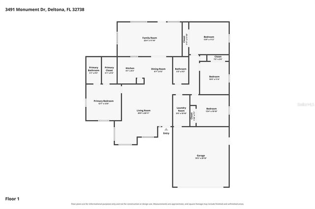 3491 MONUMENT DRIVE, Deltona, FL 32738