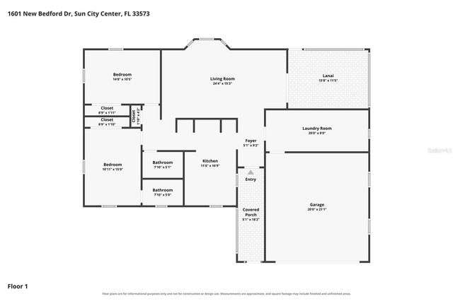 1601 NEW BEDFORD DRIVE, Sun City Center, FL 33573