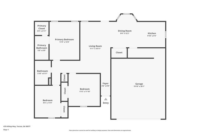 475 Hilltop Way, Toccoa, GA 30577