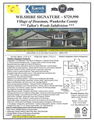 509 Talbot's Woods DRIVE, Waukesha, WI 53188