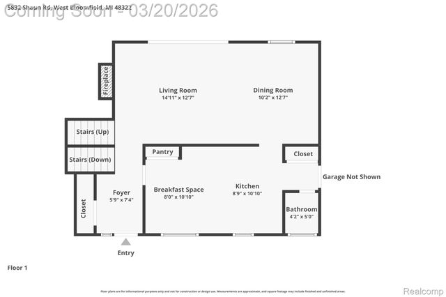 5832 Shaun Road, West Bloomfield Charter Township, MI 48322