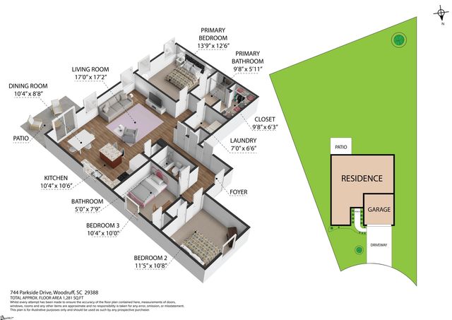 744 Parkside Drive, Woodruff, SC 29388