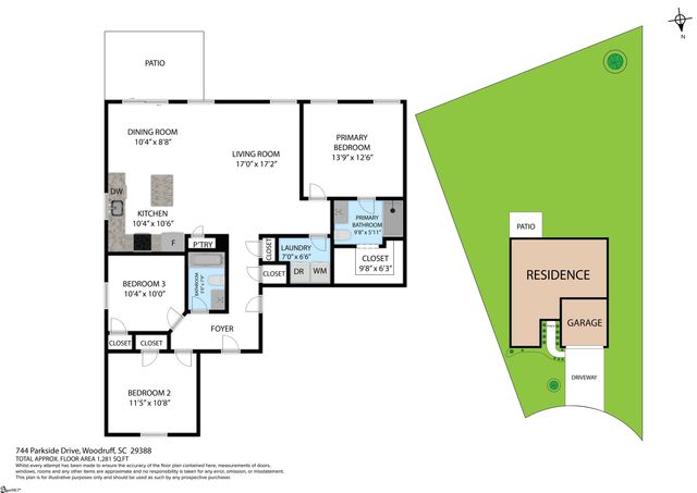 744 Parkside Drive, Woodruff, SC 29388