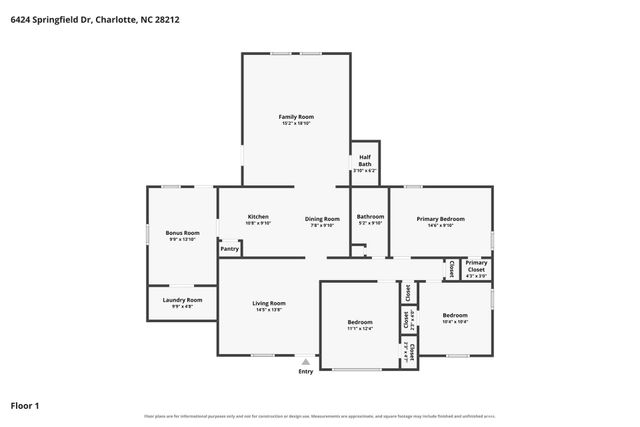 6424 Springfield Drive, Charlotte, NC 28212
