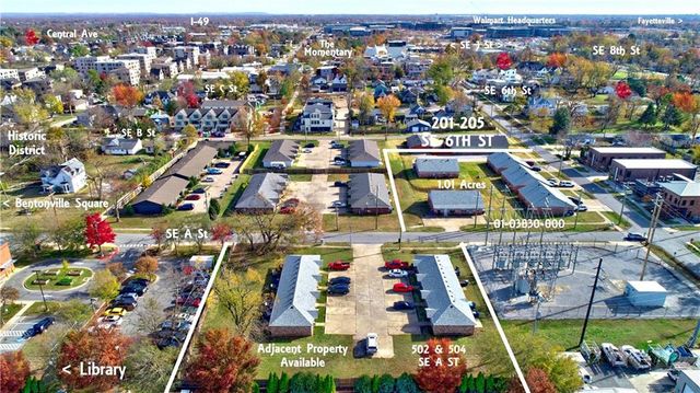 201, 203, 205, 209, & 507 SE 6th & A. Street, Bentonville, AR 72712