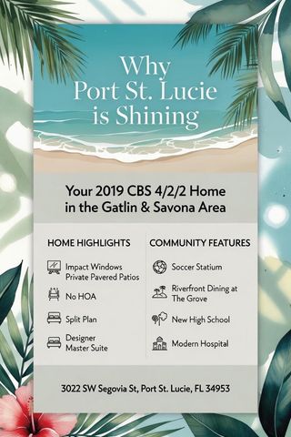 3022 SW SEGOVIA Street, Port St. Lucie, Port St Lucie, FL 34953