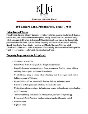 204 Leisure Lane, Friendswood, TX 77546