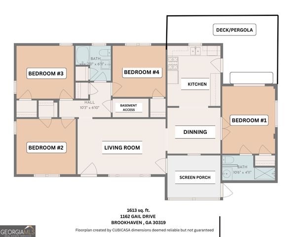 1162 Gail Drive NE, Brookhaven, GA 30319