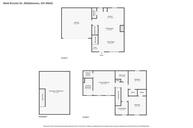 6644 Rivulet Dr, Middletown, OH 45042