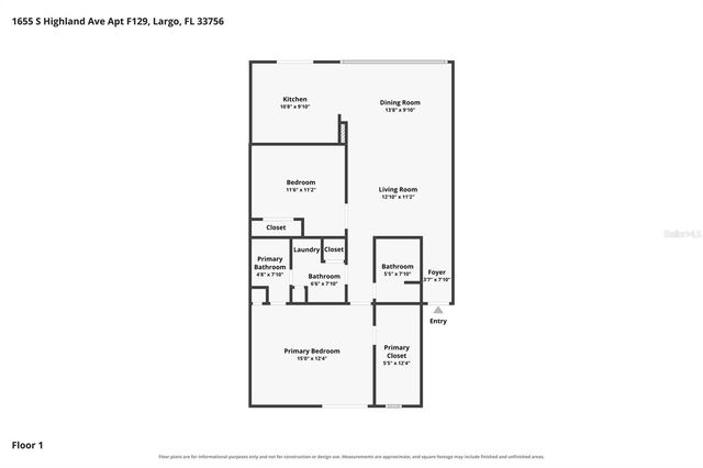 1655 S HIGHLAND AVENUE F129, Clearwater, FL 33756