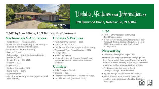 820 Elmwood Circle, Noblesville, IN 46062