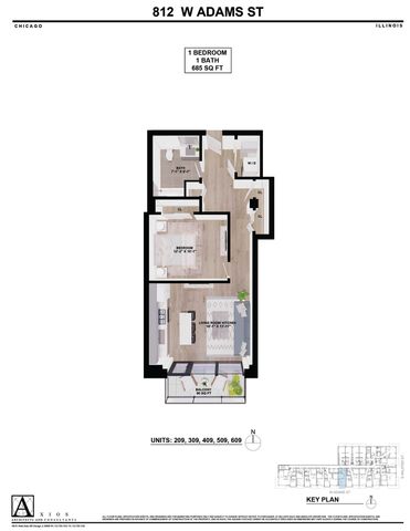 812 W Adams Street 509, Chicago, IL 60607