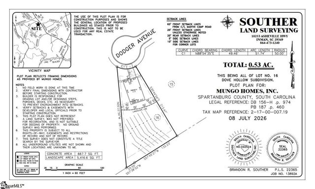 463 Dodger Avenue Lot 16, Chesnee, SC 29323