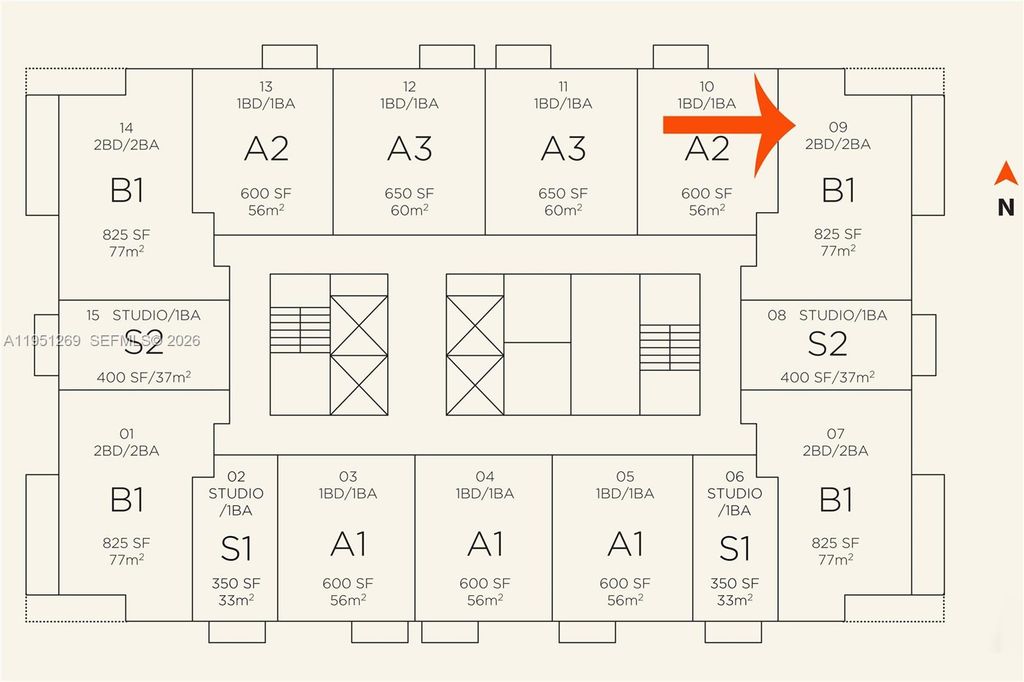 Image 40 of property listing at 11 NE 6th St 1109, Miami, FL 33132