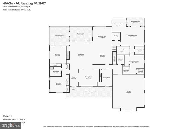 496 CLARY RD, Strasburg, VA 22657