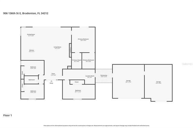 906 136TH STREET E, Bradenton, FL 34212