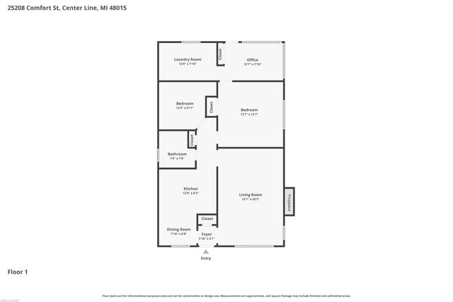 25208 Comfort Street, Center Line, MI 48015