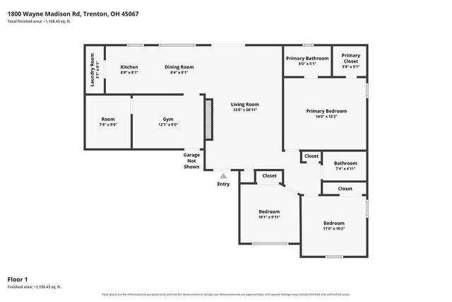 1800 Wayne Madison Road, Madison Twp, OH 45067