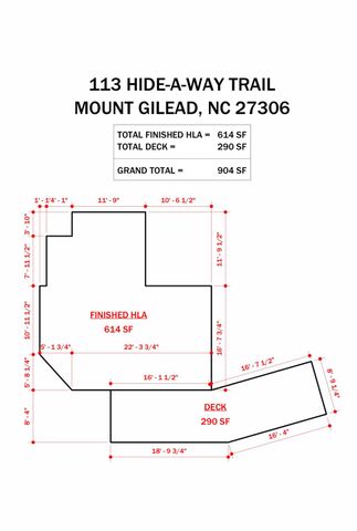 113 Hideaway Trail 94, Mount Gilead, NC 27306