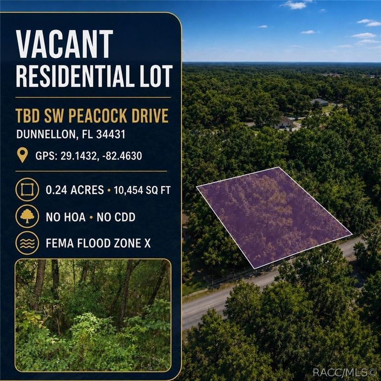 0 SW PEACOCK Drive, Dunnellon, FL 34431