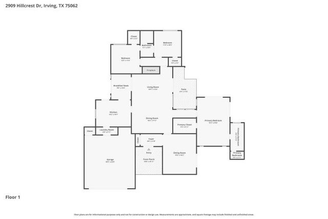 2909 Hillcrest Drive, Irving, TX 75062