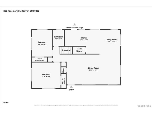 1186 Rosemary St, Denver, CO 80220