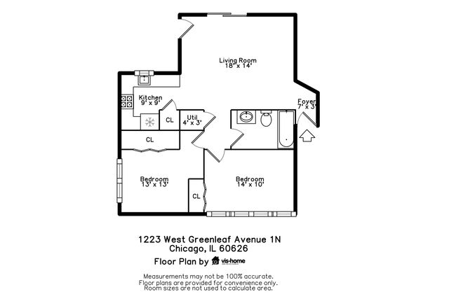 1223 W Greenleaf Avenue 1N, Chicago, IL 60626