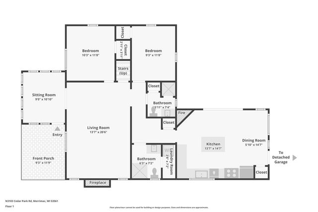 N3103 Cedar Park Road, Merrimac, WI 53561