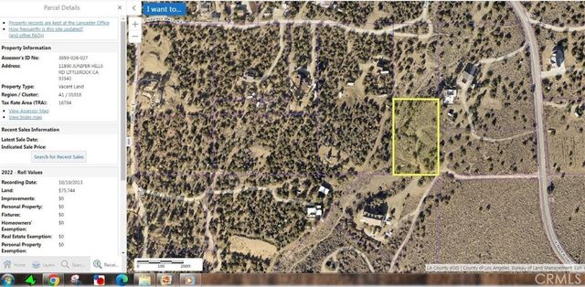 11890 Juniper Hills, Littlerock, CA 93543
