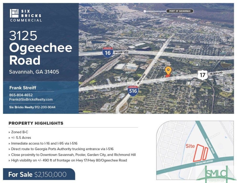 Image 1 of property listing at 3125 & 00 Ogeechee Road, Savannah, GA 31405