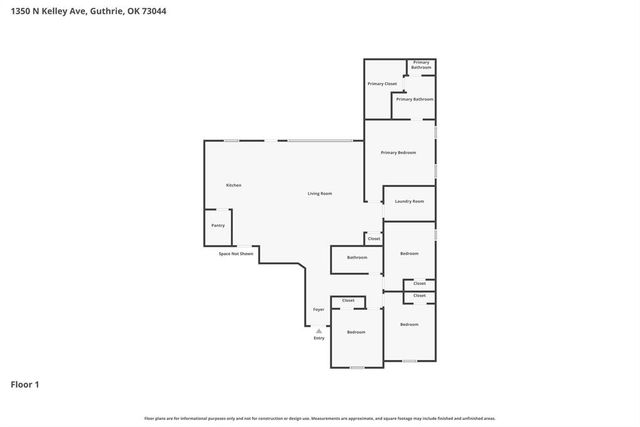 1350 N Kelley Avenue, Guthrie, OK 73044