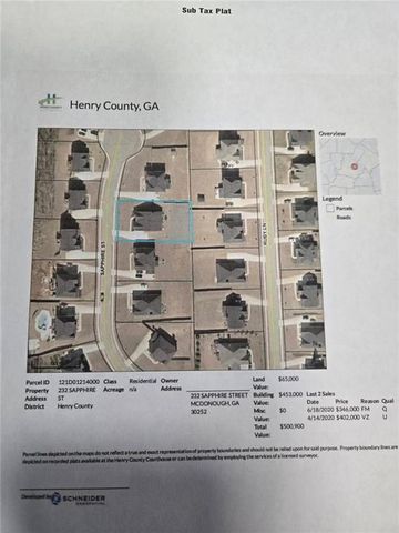 232 Sapphire Street, Mcdonough, GA 30252