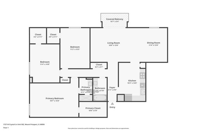 1727 W CRYSTAL Lane 311, Mount Prospect, IL 60056