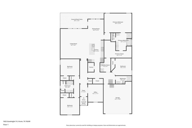 1632 Goodnight Trail, Krum, TX 76249