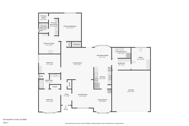 813 Overhill Court, Hurst, TX 76053