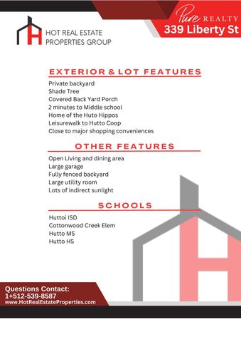 339 Liberty ST, Hutto, TX 78634