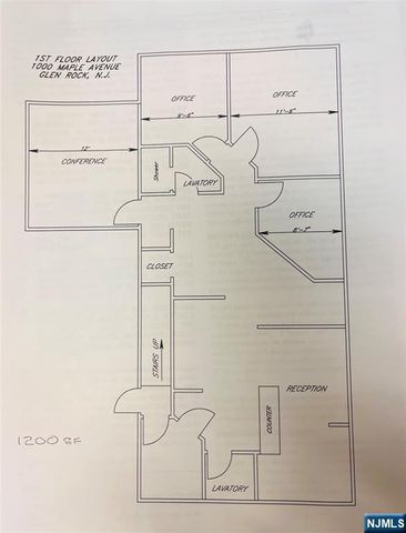 1000 S Maple Avenue 1st Floor, Glen Rock, NJ 07452