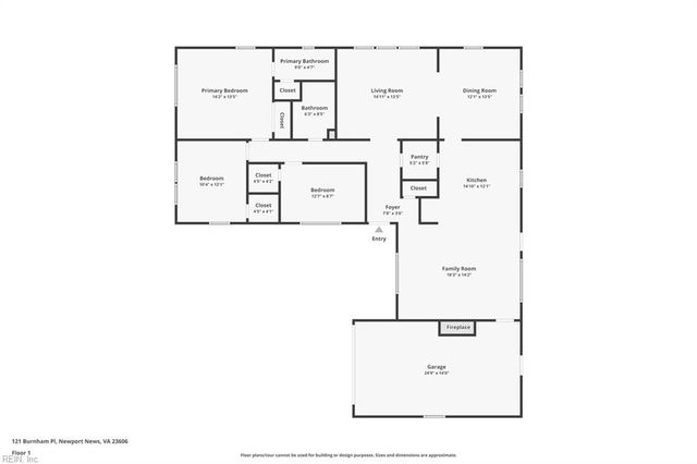 121 Burnham PL, Newport News, VA 23606