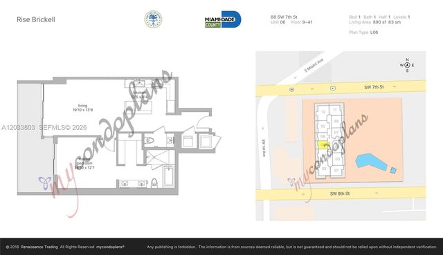 88 SW 7th Street 2206, Miami, FL 33130